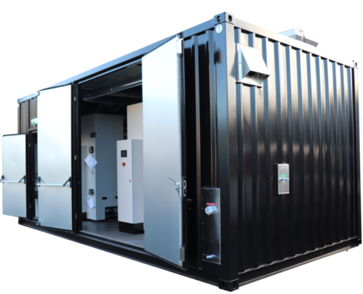 Vyvíjač pary CERTUSS v kontajneri