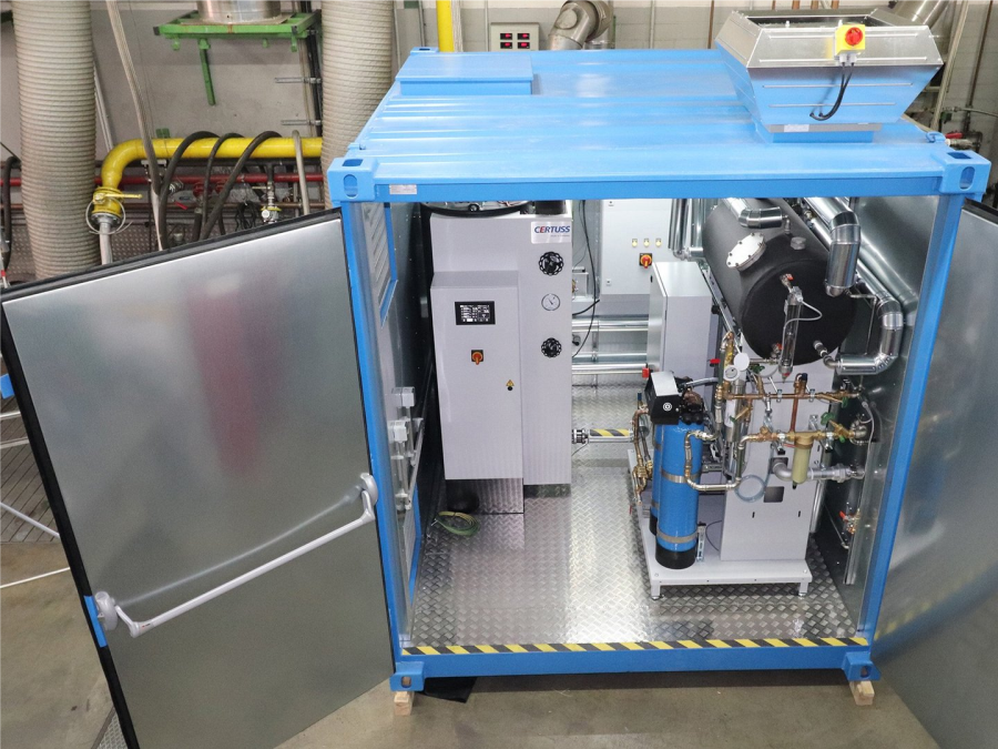 Vyvíjač pary CERTUSS v kontajnery